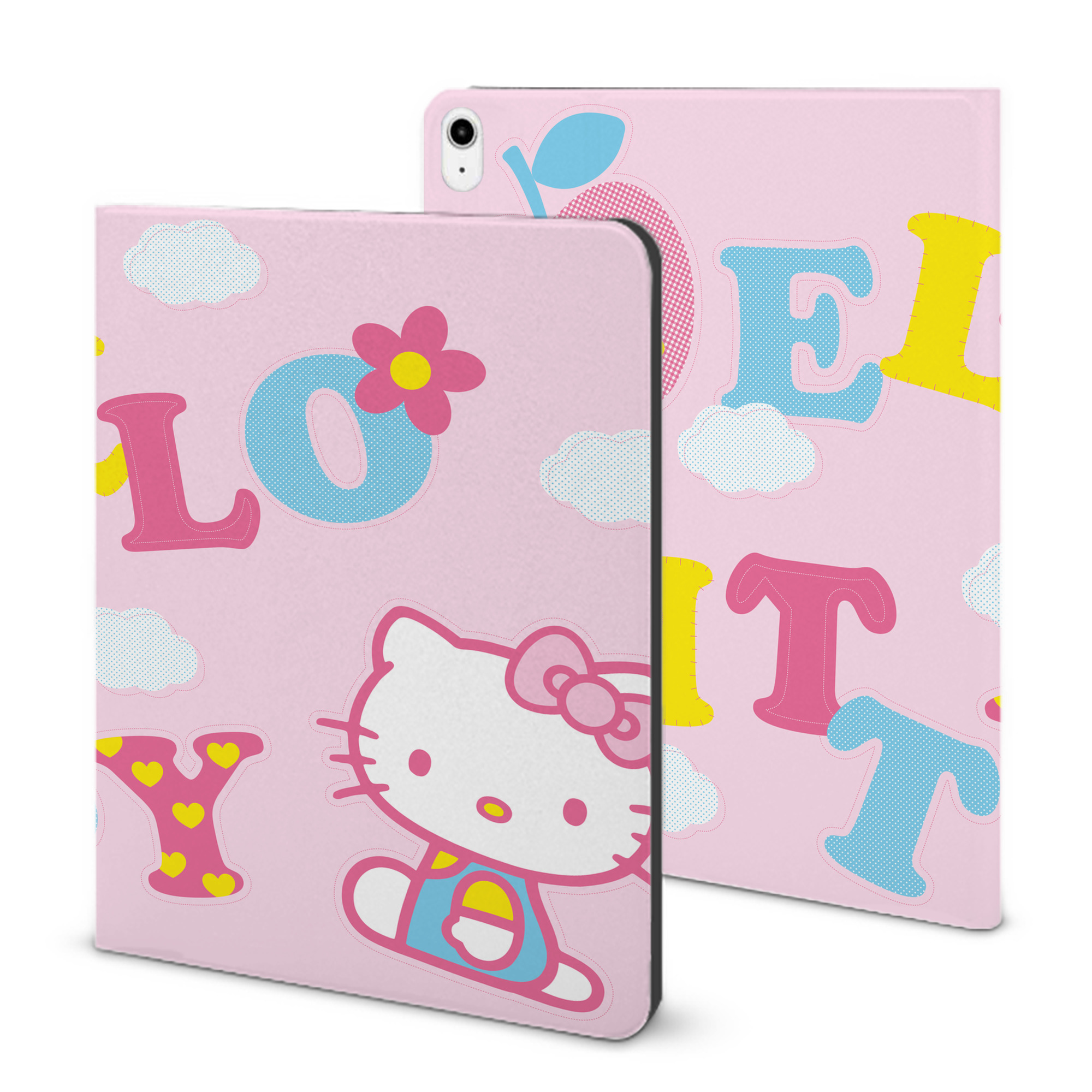 （画像用） Hello Kitty ハローキティ IPadケース ペンホルダー付き ブックスタイルデザイン